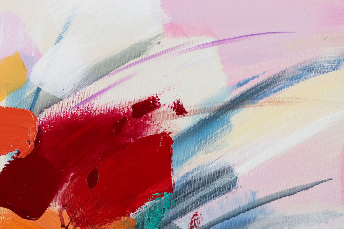 ACRYLBILD HANDGEMALT 50/50 cm - Multicolor, Holz/Textil (50/50cm) - KUNSTLOFT