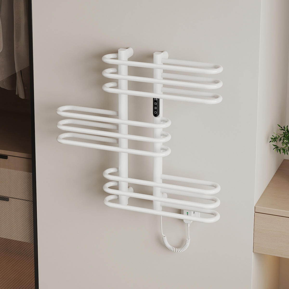 HEIZKÖRPER Elektrisch - Weiß, Metall (66/66/16.5cm) - EMKE