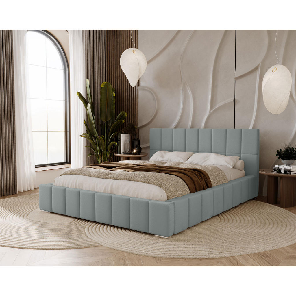Thumbnail - Marpur Polsterbett, Silber, Textil, Höhe ca. 18 cm, 200x200 cm, Oeko-Tex® Standard 100, Schlafzimmer, Betten, Polsterbet...