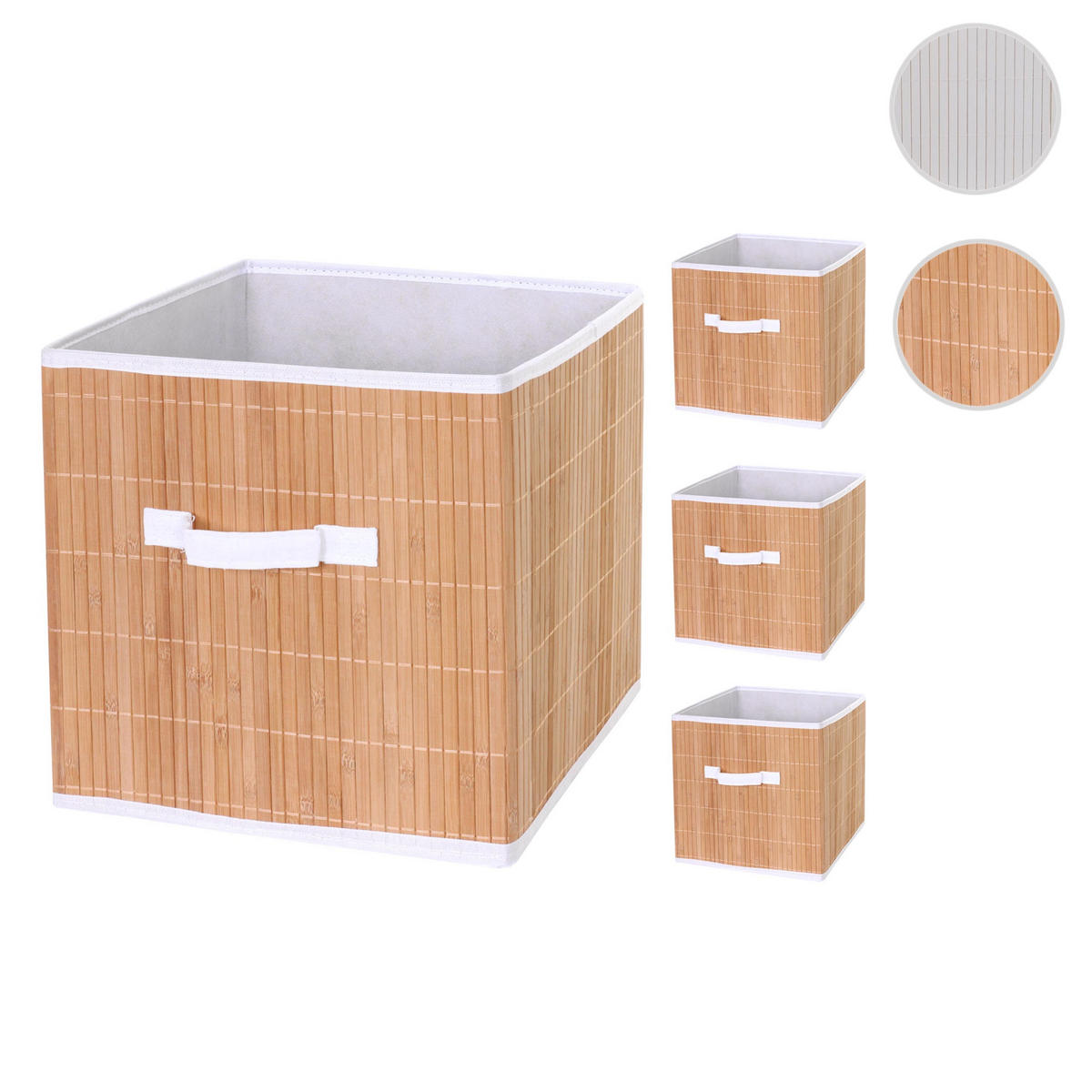 SKLÁDACÍ box hnědý, sada 4 ks - hnědá, dřevo (32/32cm) - MCW