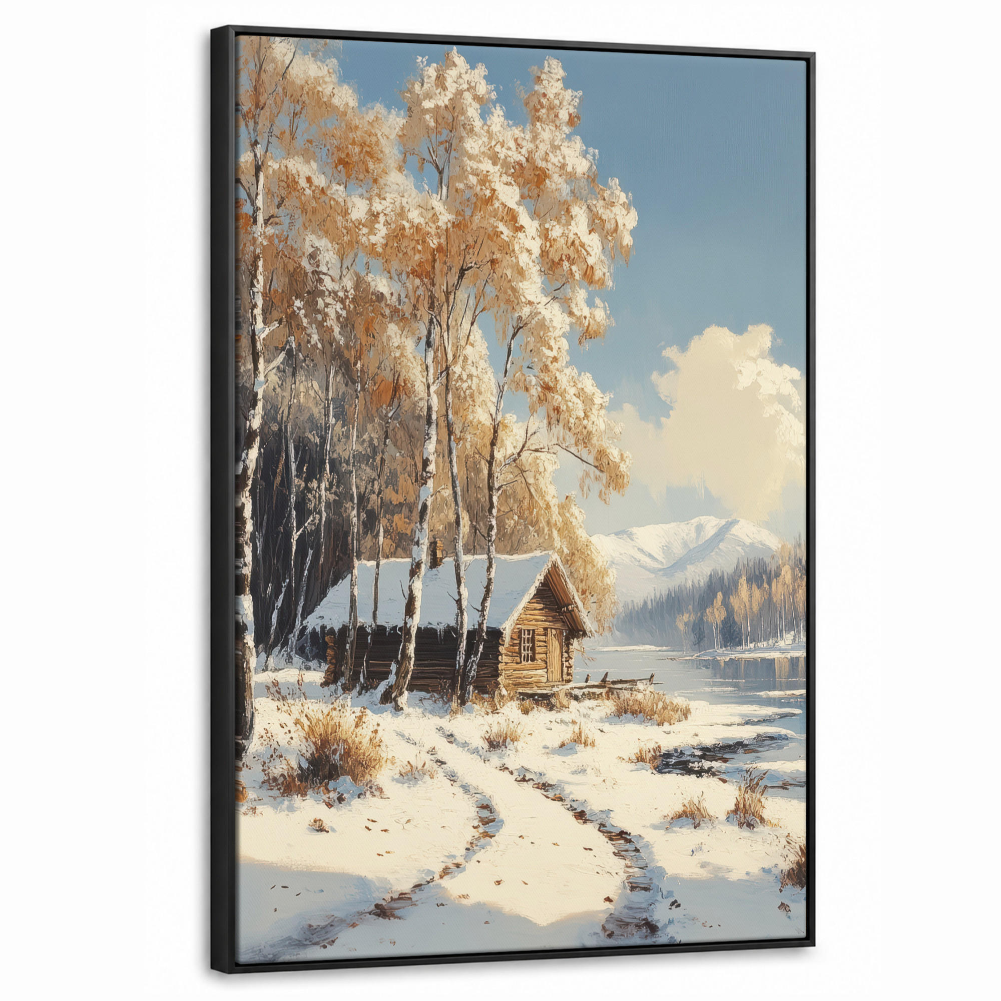 MuchoWow Leinwand Hellbraun 60x90 cm