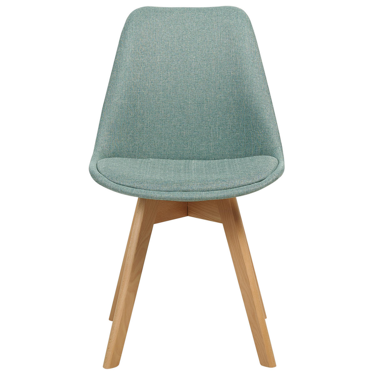ESSZIMMERSTUHL 2er-Set Polsterbezug Grün Dakota - Grün, Holz/Textil (44/84/43cm) - Beliani
