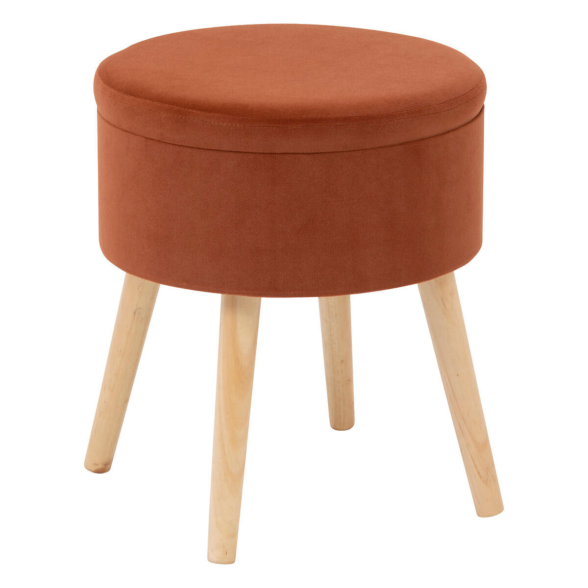 SAMTHOCKER mit Stauraum Tess 36/36/34 cm - Kupferfarben, Textil (36/34/36cm) - Atmosphera Createur d´interieur