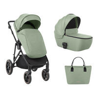 KINDERWAGEN Thea 2 in 1 grün EVA-Räder verstellbarer Schiebegriff Babywanne - Grün, Metall (78/57/102cm) - Kikka boo