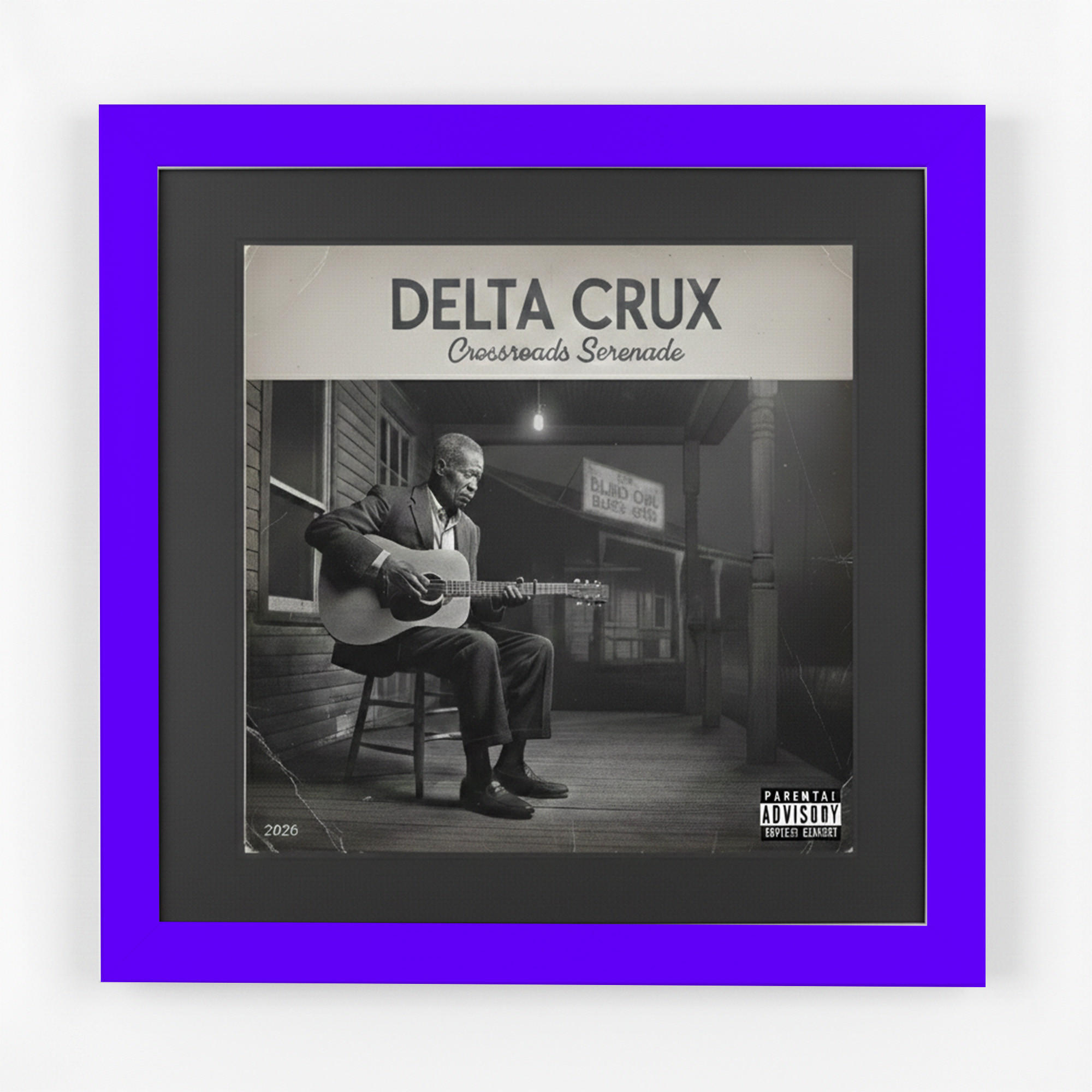 SCHALLPLATTEN BILDERRAHMEN 40/40 2er Set - Lila, Holz (40/40cm) - K-Möbel