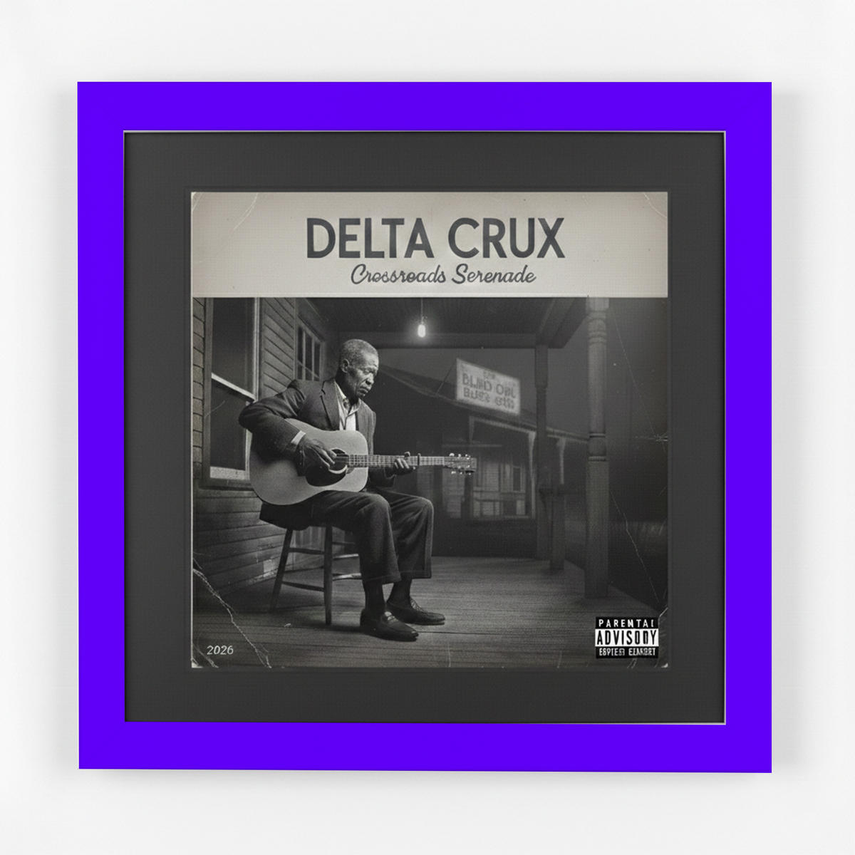 SCHALLPLATTEN RAHMEN 40/40 für das Cover - Lila, Holz (40/40cm) - K-Möbel