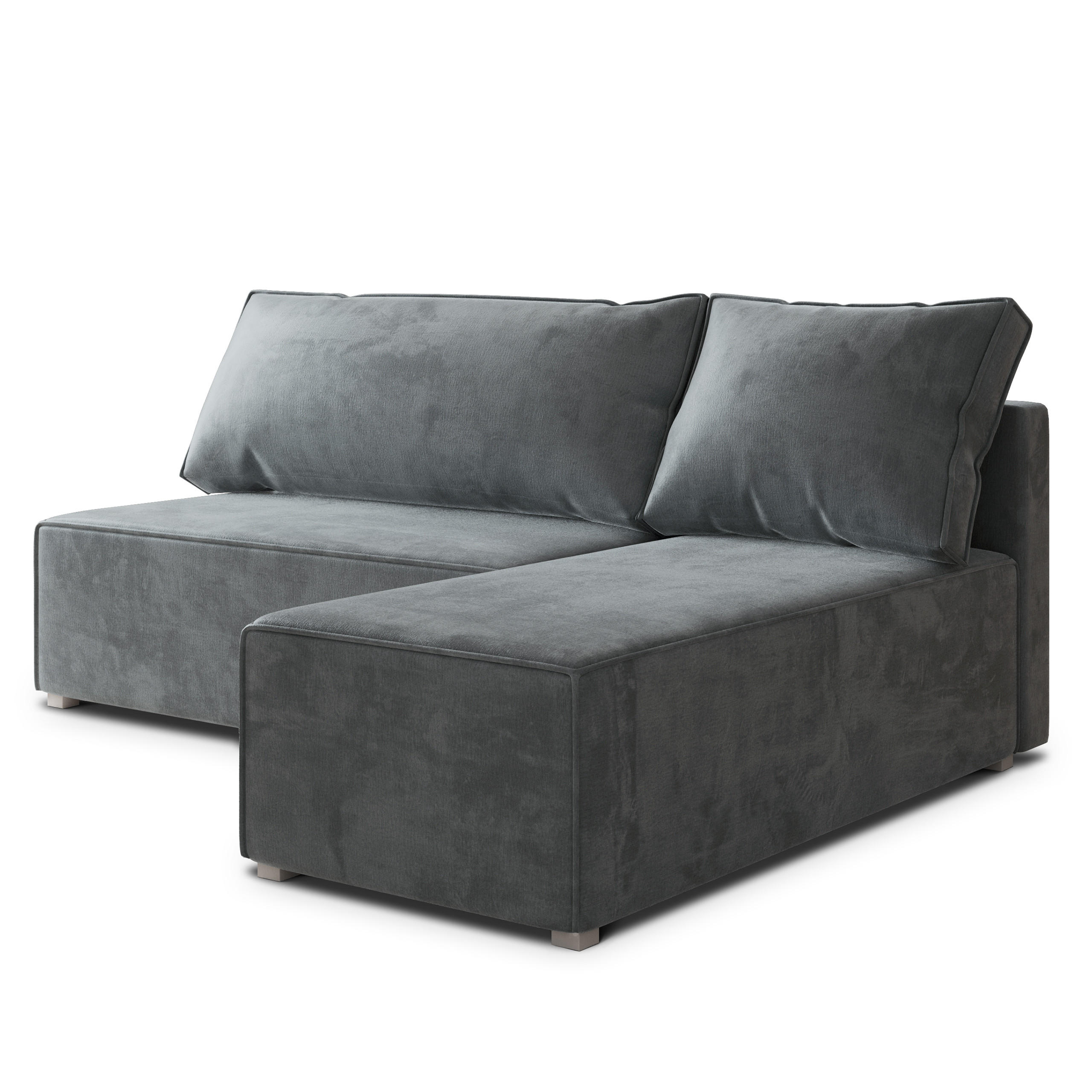 ROHOVÁ SEDAČKA BRISO šedá - šedá, dřevo/textil (200/140cm) - MASSENO