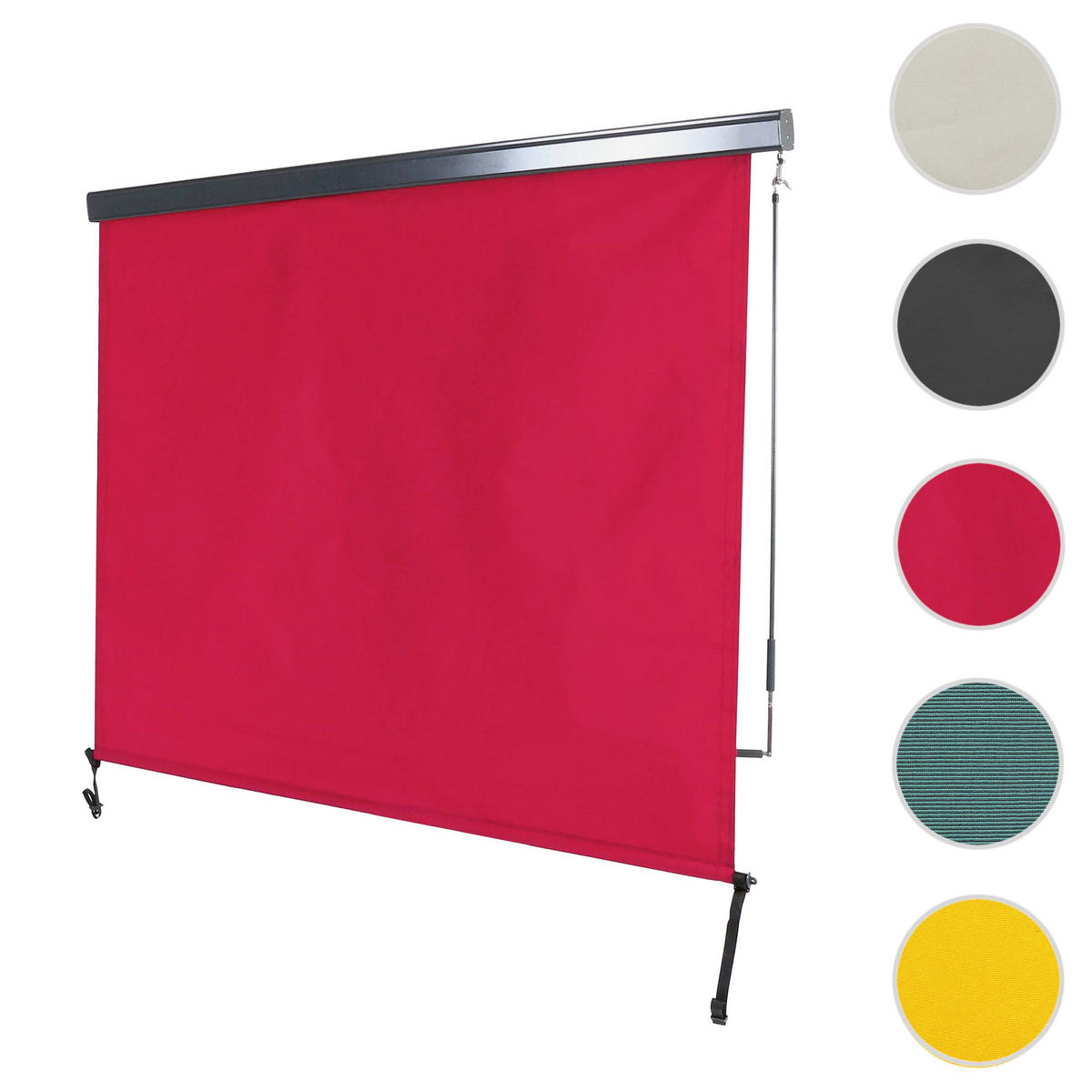 VERTIKALMARKISE Bordeaux - Bordeaux, Textil (180/250/8cm) - MCW