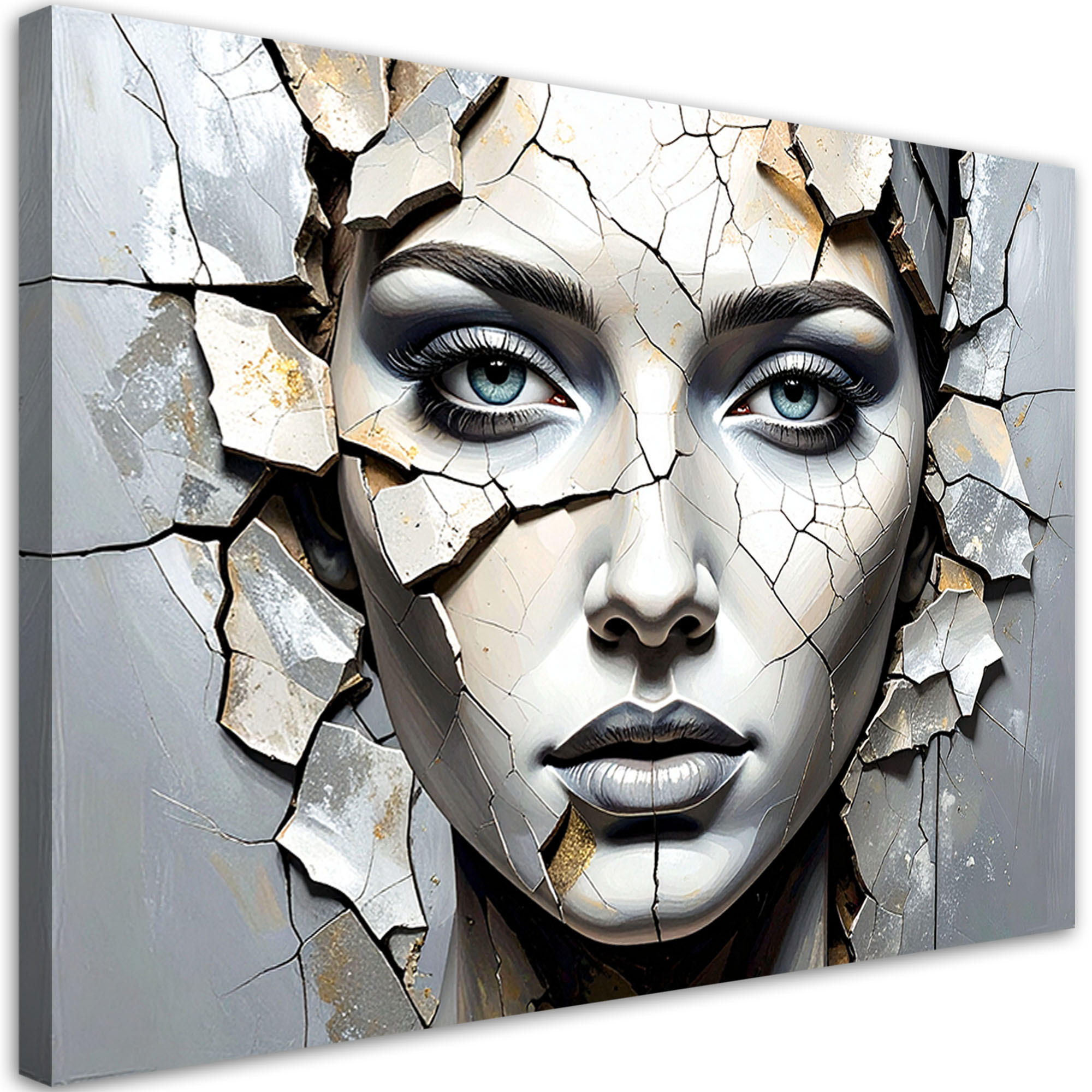Feeby Leinwandbild, Weiß 30x20 cm