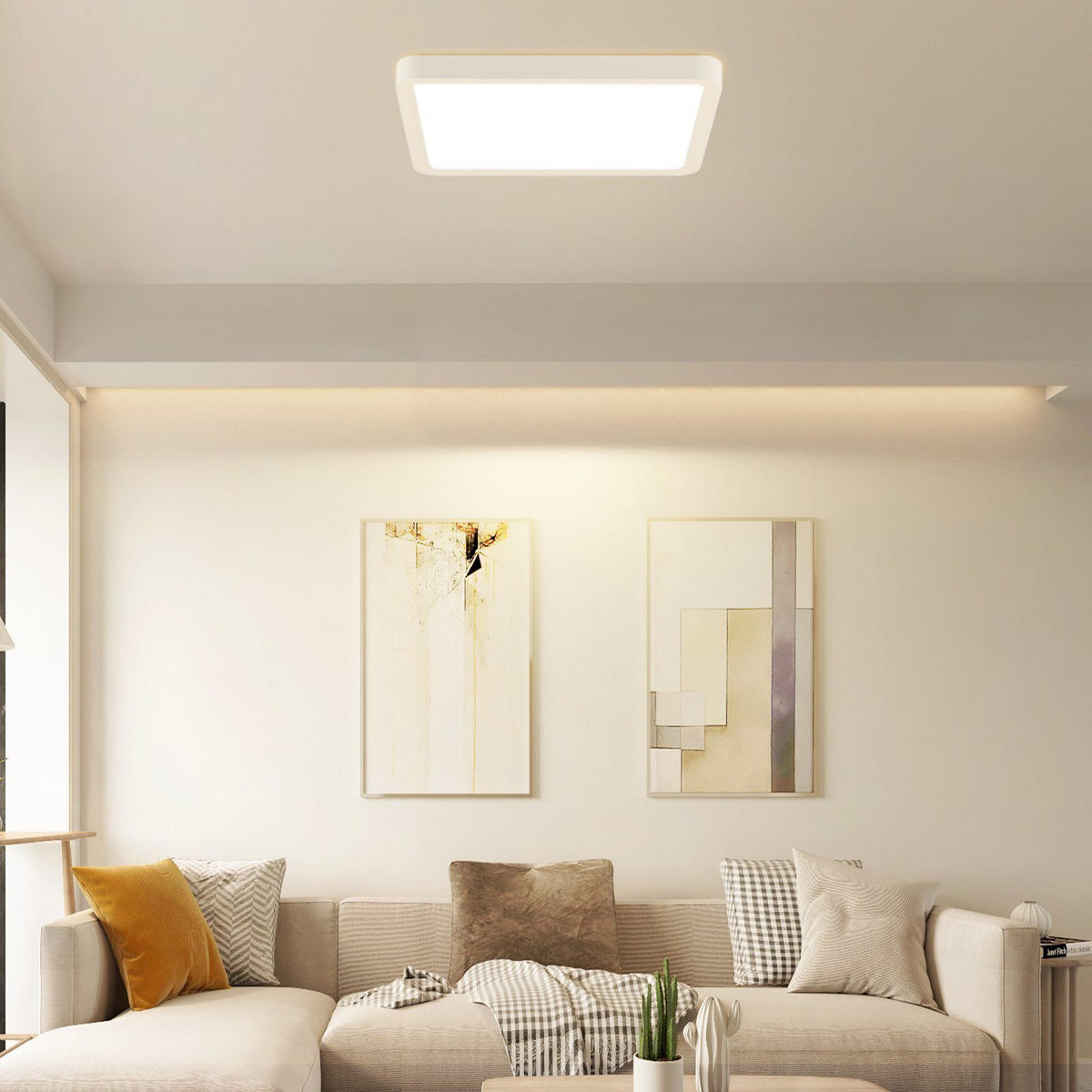 LED-DECKENLEUCHTE Jana 23/23/2.5 cm - Weiß, Kunststoff (23/23/2.5cm) - Nettlife