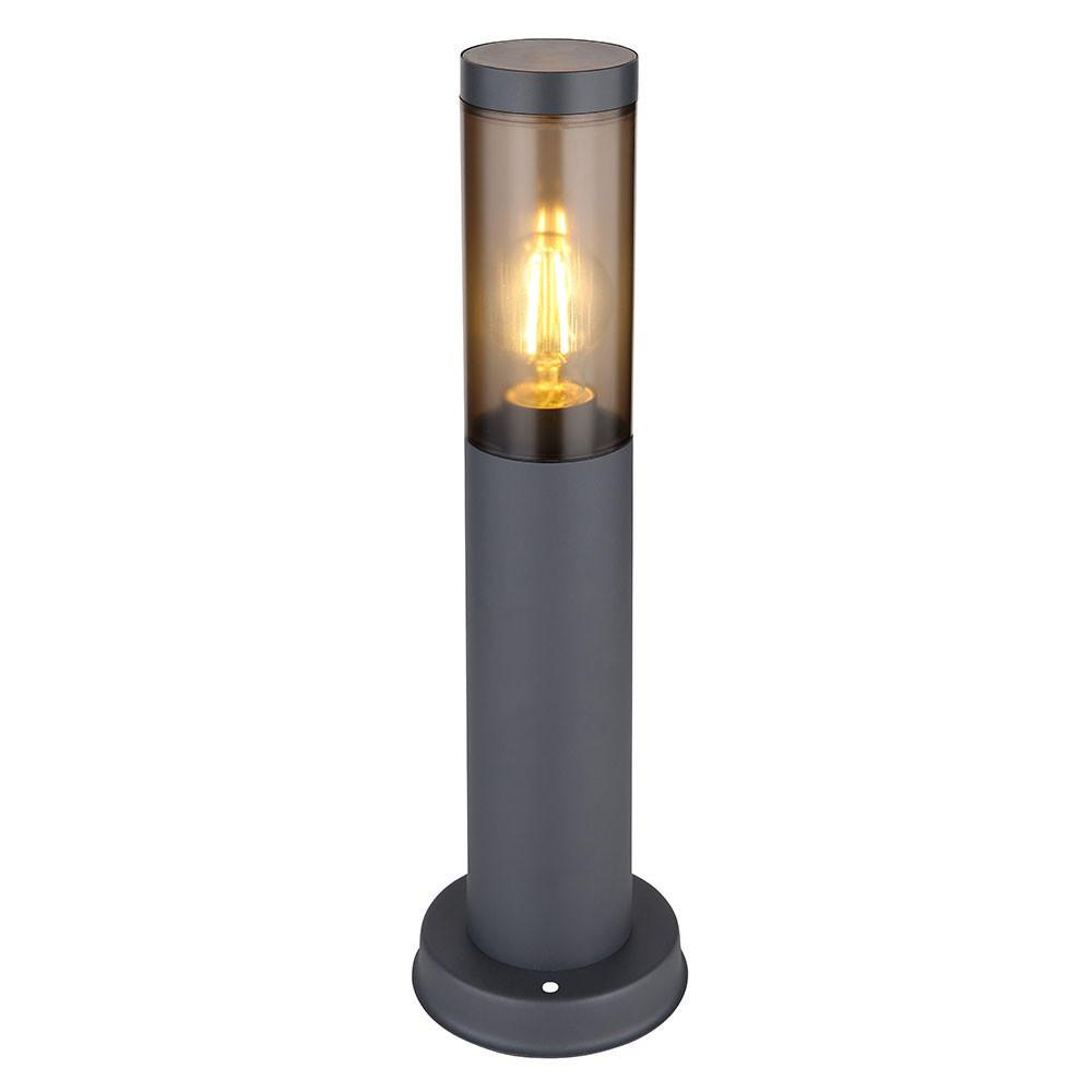 LED STEHLEUCHTE Edelstahl Anthrazit - Anthrazit, Metall (12.7/12.7/45cm) - Globo Lighting