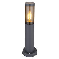 LED STEHLEUCHTE Edelstahl Anthrazit - Anthrazit, Metall (12.7/12.7/45cm) - Globo Lighting