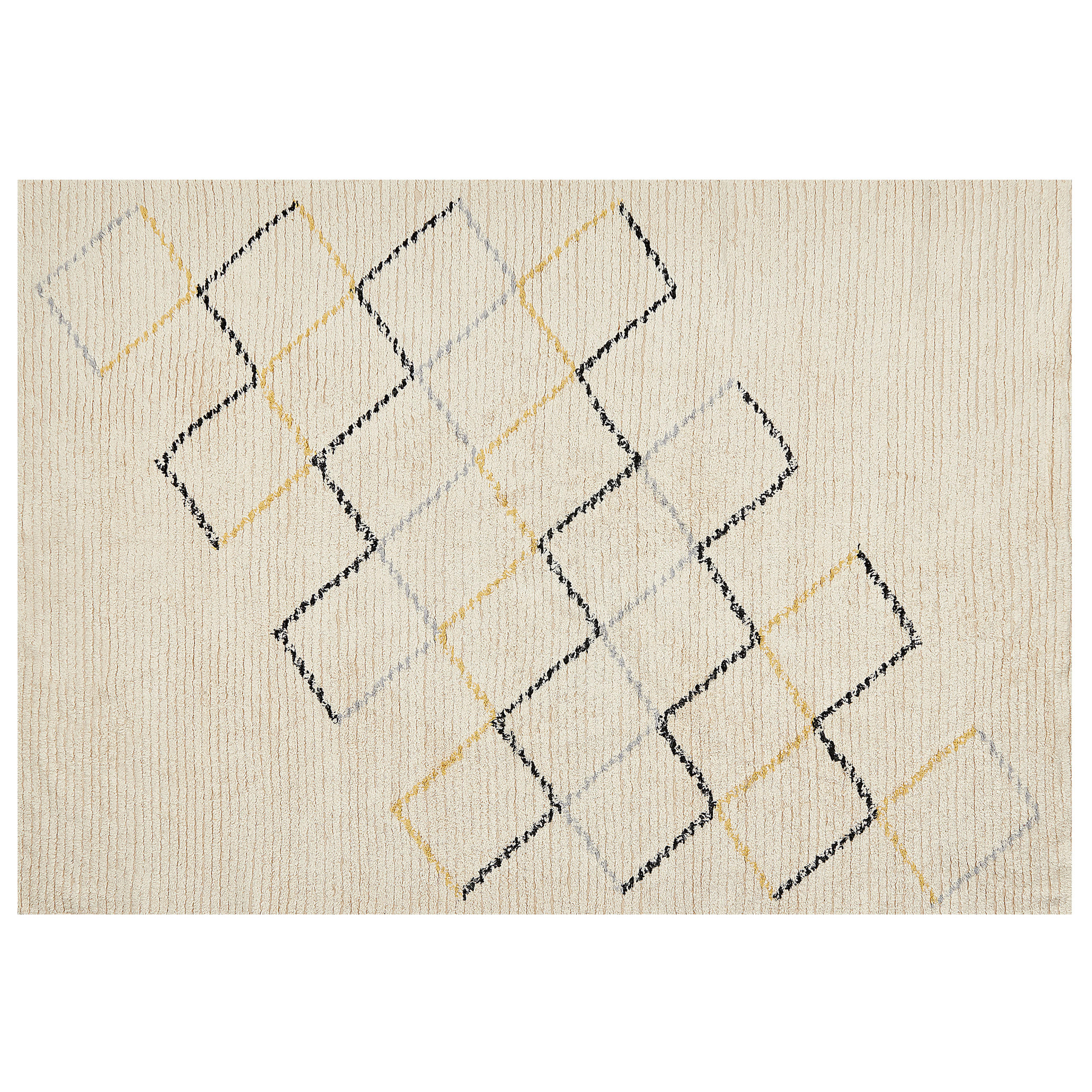 KURZFLOR-TEPPICH Tezpur 230/160 cm - Beige, Textil (160/230cm) - Beliani
