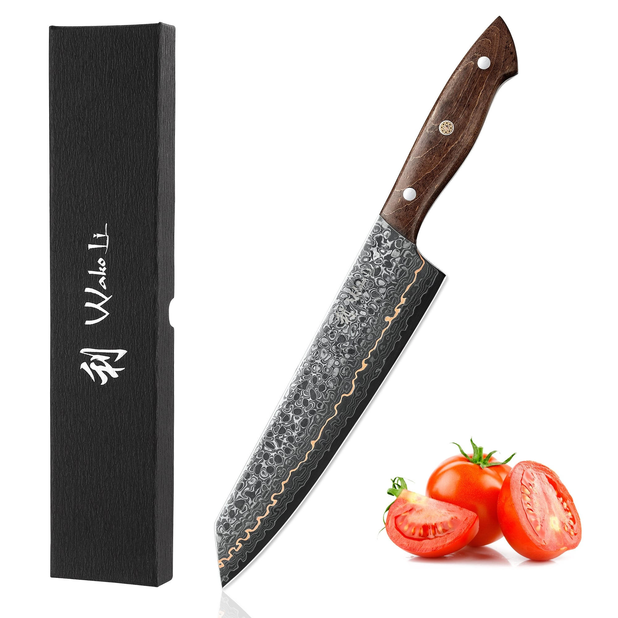 KIRITSUKEMESSER 20 cm - Kupferfarben, Holz/Metall (1cm) - Wakoli