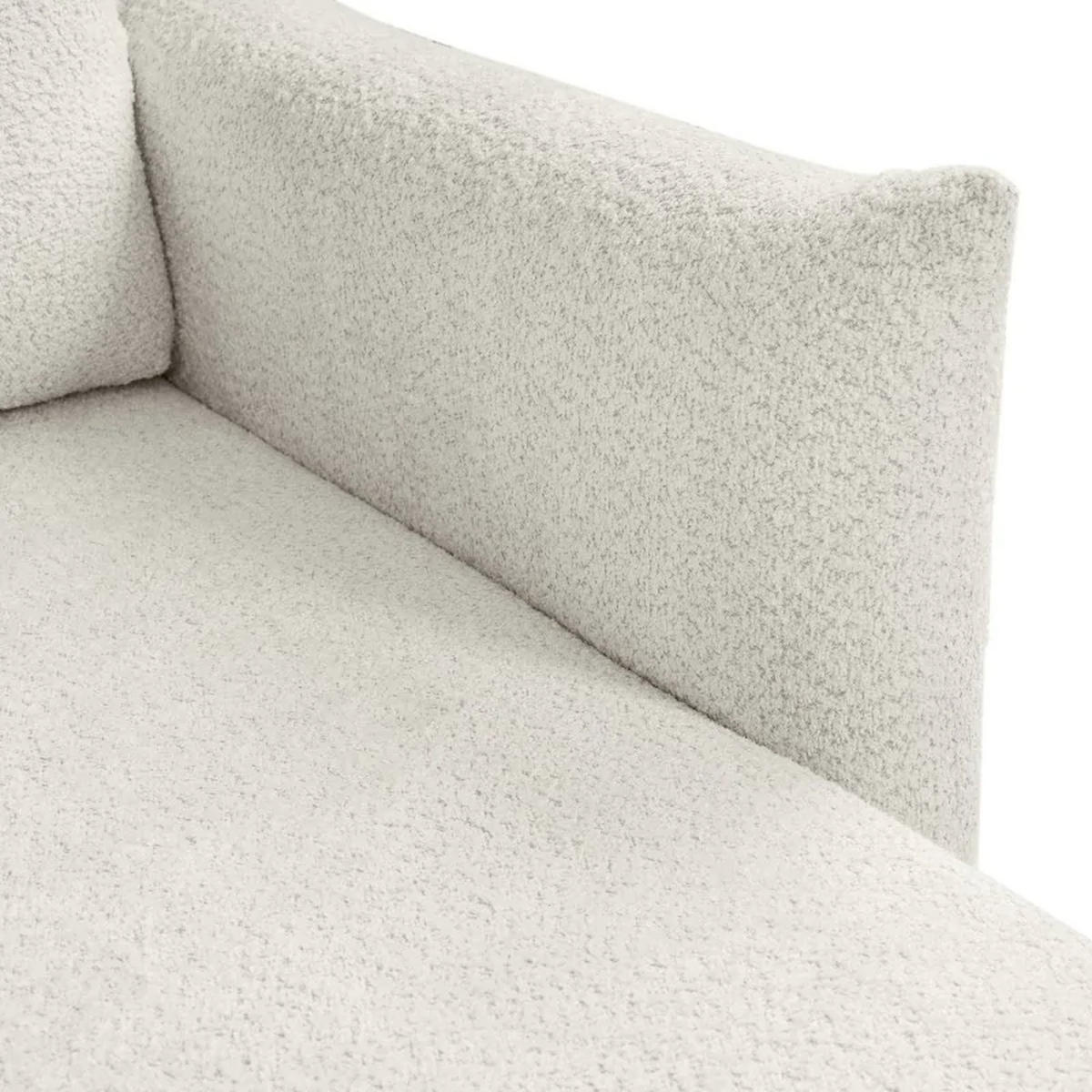 ECKSOFA DELI, Eckcouch in L-Form mit Schlaffunktion und Bettkasten, Farbe: Beige, Bouclé-Stoff, Ottomane Rechts - Beige, Textil (257/171cm) - Sepro Meble