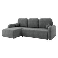 ECKSCHLAFSOFA Gizefa - Schwarz/Grau, Holz/Kunststoff (233/147cm) - MIRJAN24