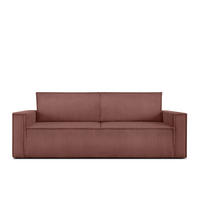 SCHLAFSOFA NAPI in Pet Friendly Cord-Stoff, rosa - Pink/Schwarz, Textil (228/89/101cm) - KONSIMO®