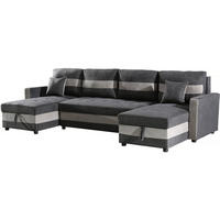 ECKSCHLAFSOFA Antoine Dunkelgrau/Hellgrau - Dunkelgrau/Hellgrau, Textil (290/140cm) - Habitat Garten
