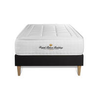 BETT Balmoral Memory-Schaum 90 x 200 cm h3 - Kit Bettgestell Schwarz - Beige/Schwarz, Karton/Holz (90/200cm) - ROYAL PALACE BEDDING
