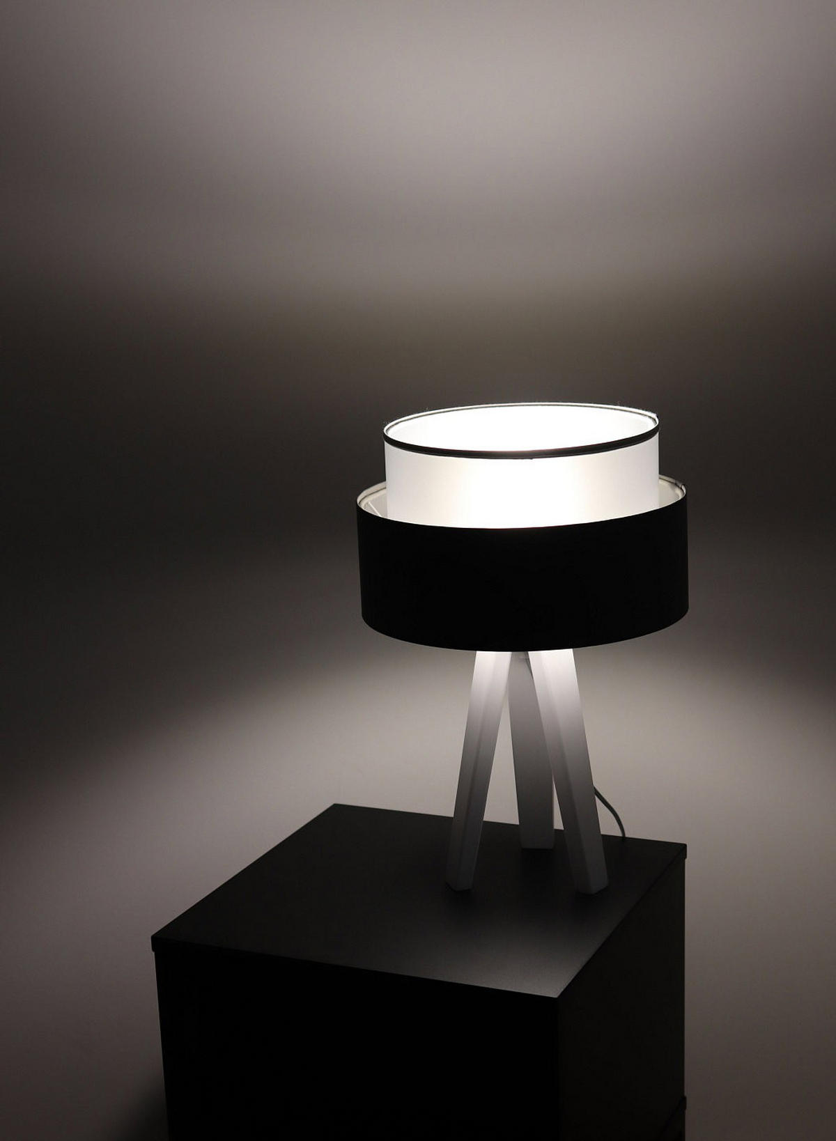 TISCHLAMPE Schwarz 30/45 cm - Silberfarben, Kunststoff (30/0.7/45cm) - ONZENO