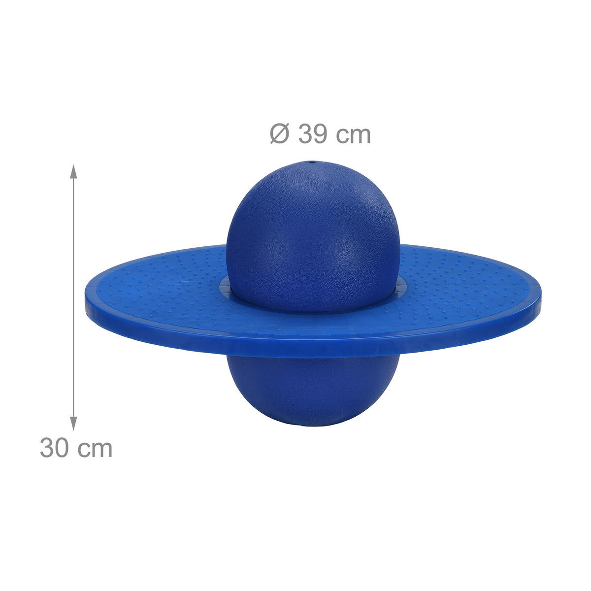 POGO Ball - Blau, Kunststoff (39/28cm) - Relaxdays