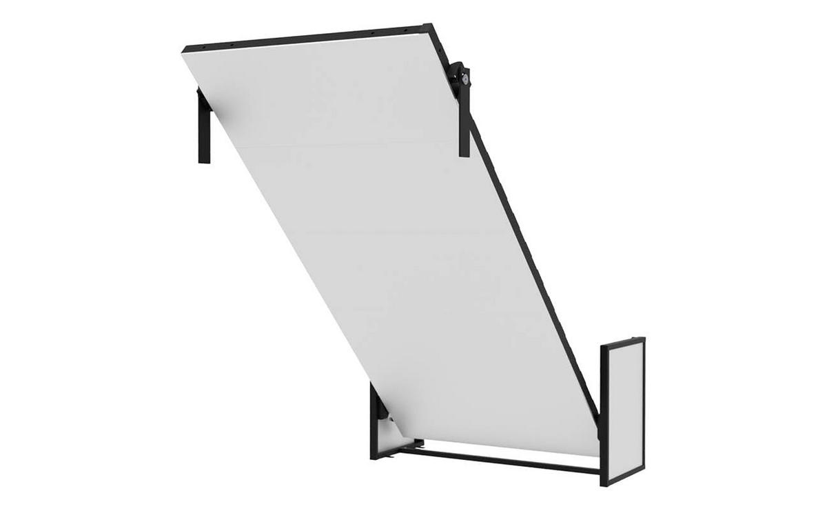 SCHRANKBETT Morphy Studio Modulares SizeFlex- und TypeFlex-System - 100x200, Vertikal - Schwarz, Metall (100/200cm) - WallBedKing