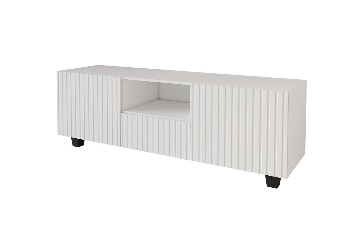 LOWBOARD KITO-S 140x50x41 cm - Weiß - Schwarz/Weiß, Holzwerkstoff (140/50/41cm) - ALTDECOR