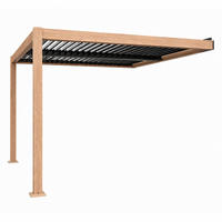 PERGOLA Sifnos Braun Bioklimatisch aus Aluminium 3 x 3 m - Braun, Metall (290/230/290cm) - Concept Usine