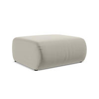 POUF Samt Stoff Creme - Perlmutt/Creme, Kunststoff/Textil (94/40/89cm) - Makamii