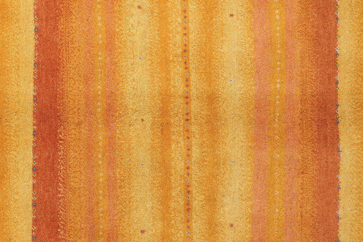 GABBEH-TEPPICH handgeknüpft Rizbaf Orange 202/149 cm Schurwolle - Orange, Textil (149/202cm) - Looma