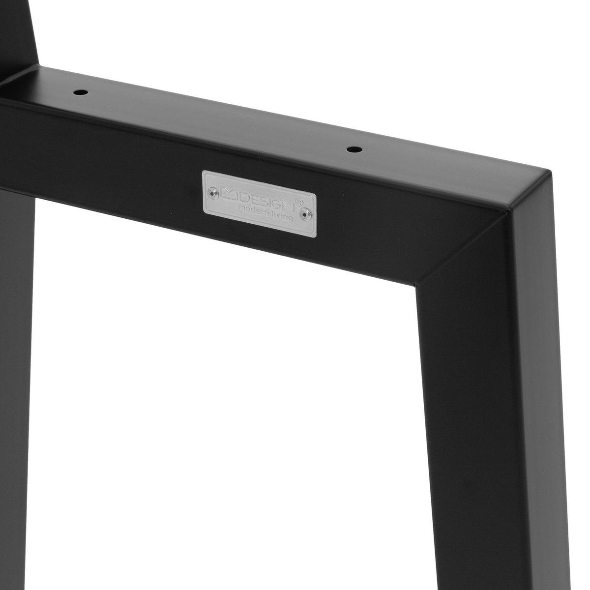 BANKBEINE - Schwarz, Metall (10/77.5/47cm) - ML-DESIGN