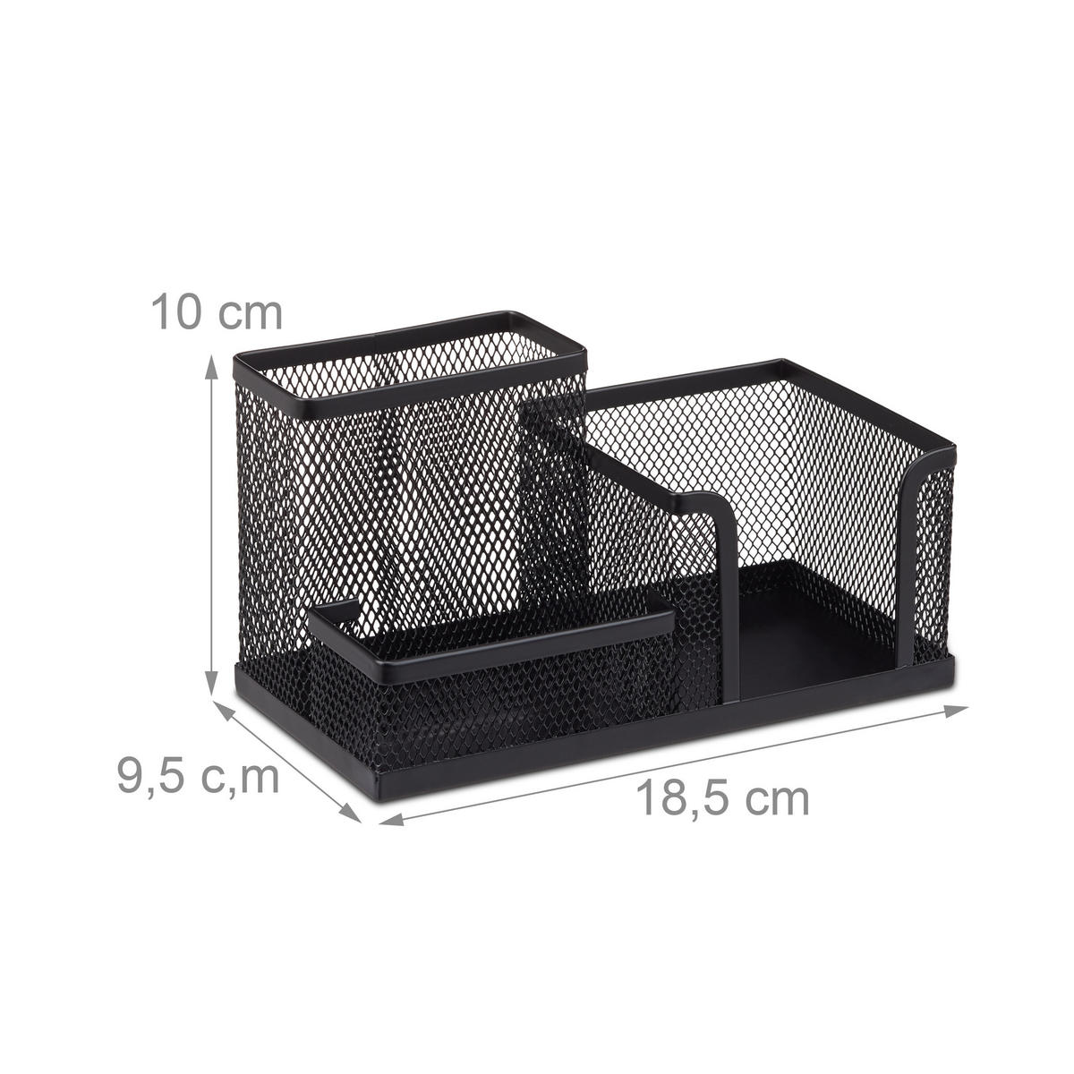 STIFTEHALTER - Schwarz, Metall (9.5/18.5/10cm) - Relaxdays
