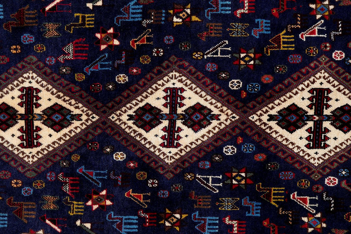 ORIENTTEPPICH handgeknüpft Afshar Rot, Blau 245/167 cm Schurwolle - Blau/Rot, Textil (167/245cm) - Looma