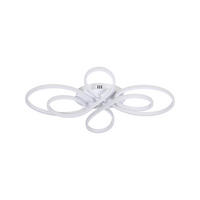 LED-DECKENLEUCHTE Falterstil 66/41/9.5 cm - Weiß, Metall (66/41/9.5cm) - Nettlife
