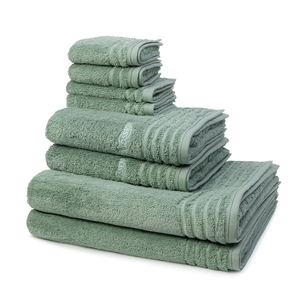 FROTTIERSET Vienna Style Supersoft 8-teilig - Hellgrün, Textil (50/100cm) - Vossen