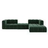 ECKSOFA L-Form Grand L 319 cm, Veloursstoff Salvador, Grün, Rechts - Grün, Holz (319/179cm) - Kaiser Möbel