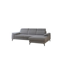 ECKSOFA Margit Mit Schlaffunktion - Grau, Holzwerkstoff/Textil (276/184cm) - Fun Möbel