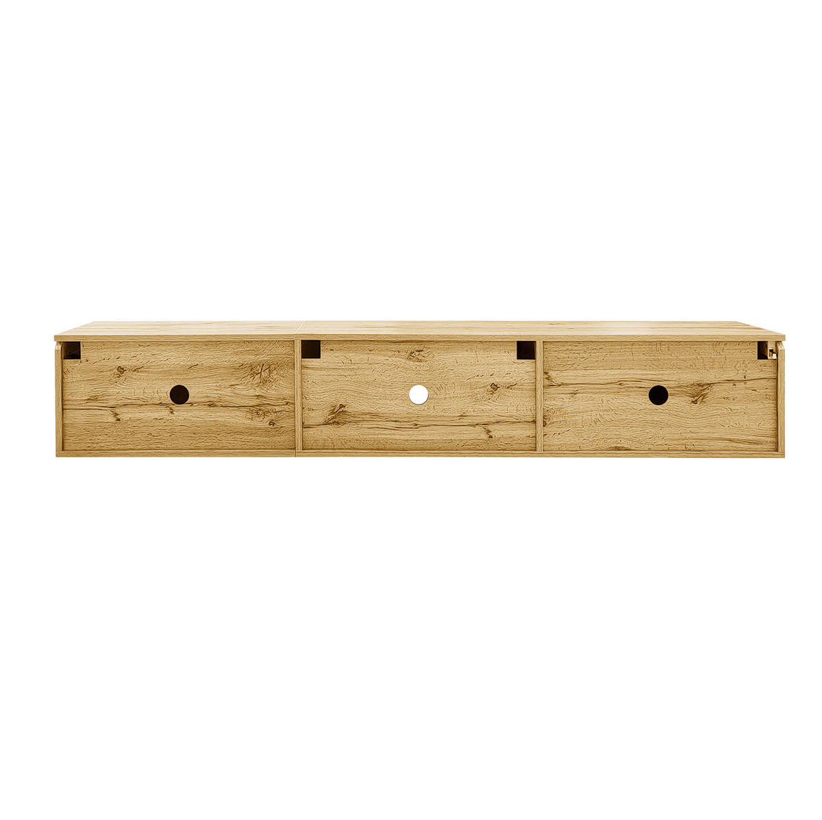 TV-ELEMENT mit LED-Beleuchtung 180 cm Schwarz Holzoptik - Braun, Holzwerkstoff (35/30/180cm) - Beauniv