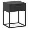 NACHTTISCH RECTUS Nachtschrank, Modern - Anthrazit/Schwarz, Holzwerkstoff (40/52/39cm) - KONSIMO®