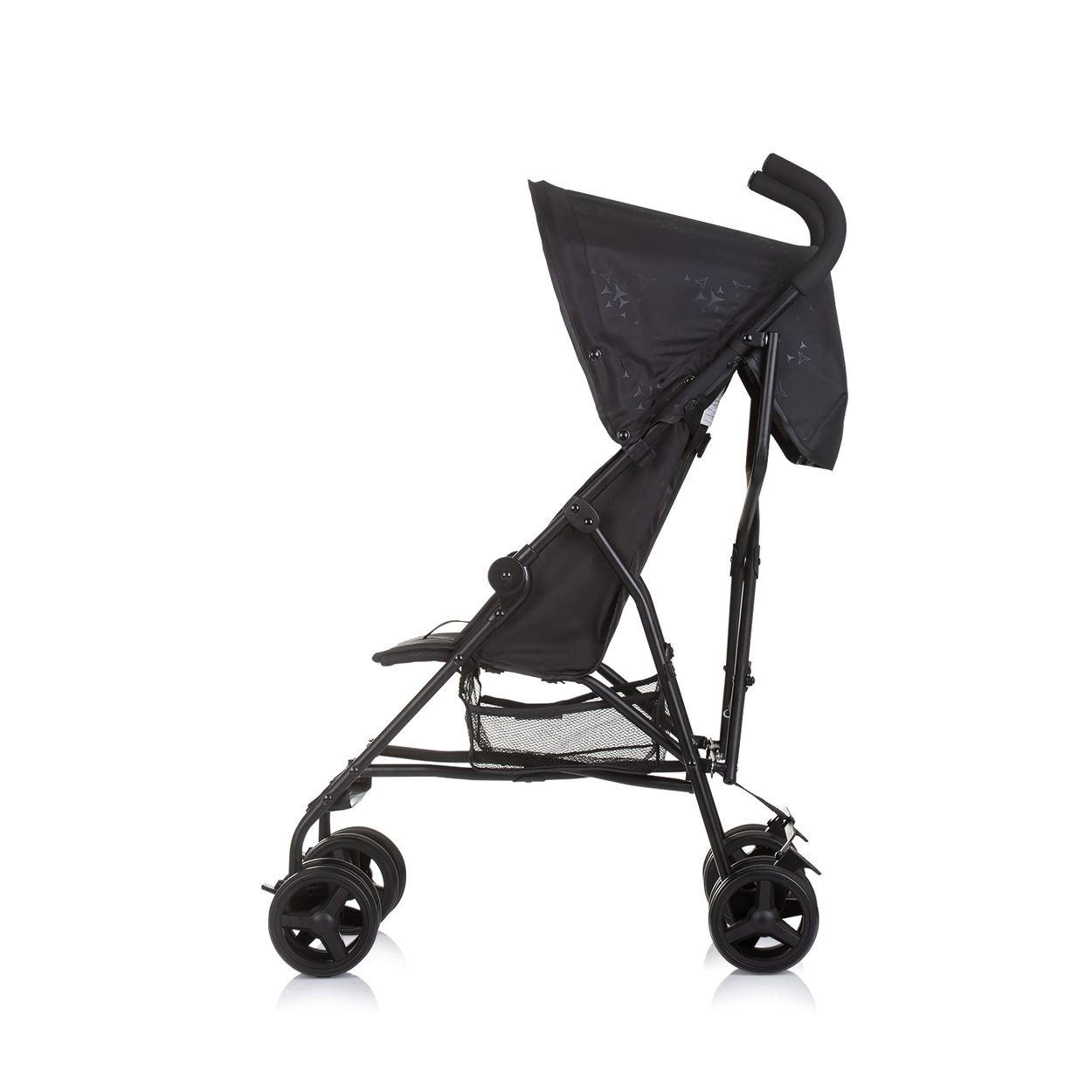 BUGGY Point schwarz 5-Punkt-Gurt, Rückenlehne verstellbar, Korb - Schwarz, Metall (66/46/100cm) - Chipolino