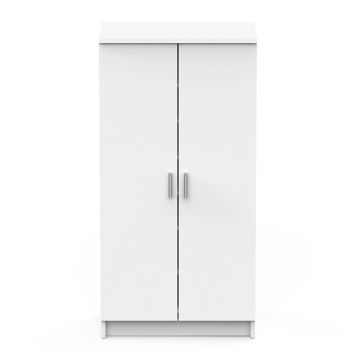 SCHUHSCHRANK 2 Türen L54,6 cm (21 Paare) - Schuhe - Weiß, Holzwerkstoff (35.3/108.4/54.6cm) - Calicosy