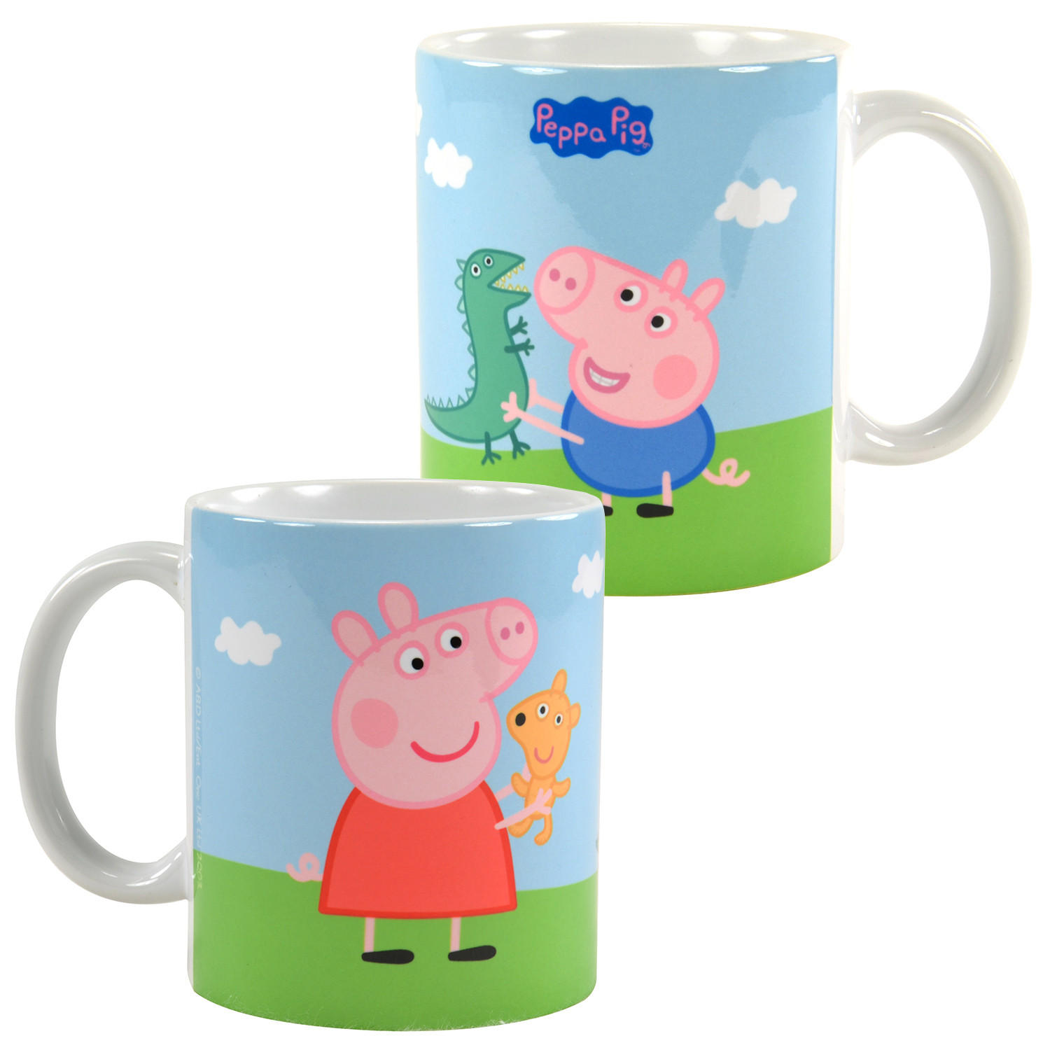 BECHER Peppa Wutz Stofftiere Weiß 320 mö - Weiß, Keramik (0.32L) - United Labels
