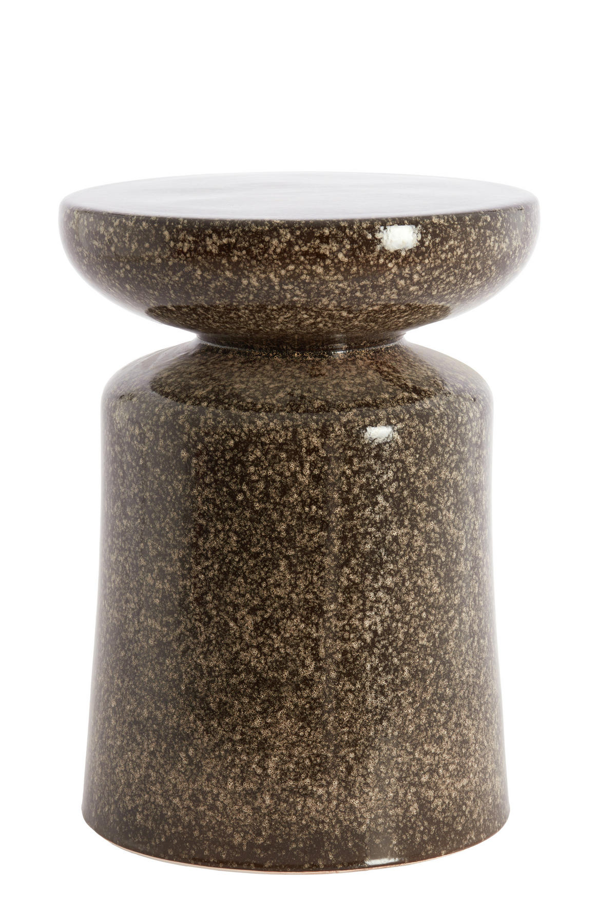 TISCH Kotor - Braun - 33.5/33.5/45 cm - Braun, Keramik (33.5/33.5/45cm) - Light & Living