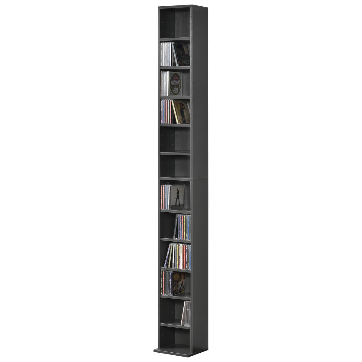 CD-REGAL Høyset - Dunkelgrau, Holzwerkstoff (20/175/20cm) - [en.casa]