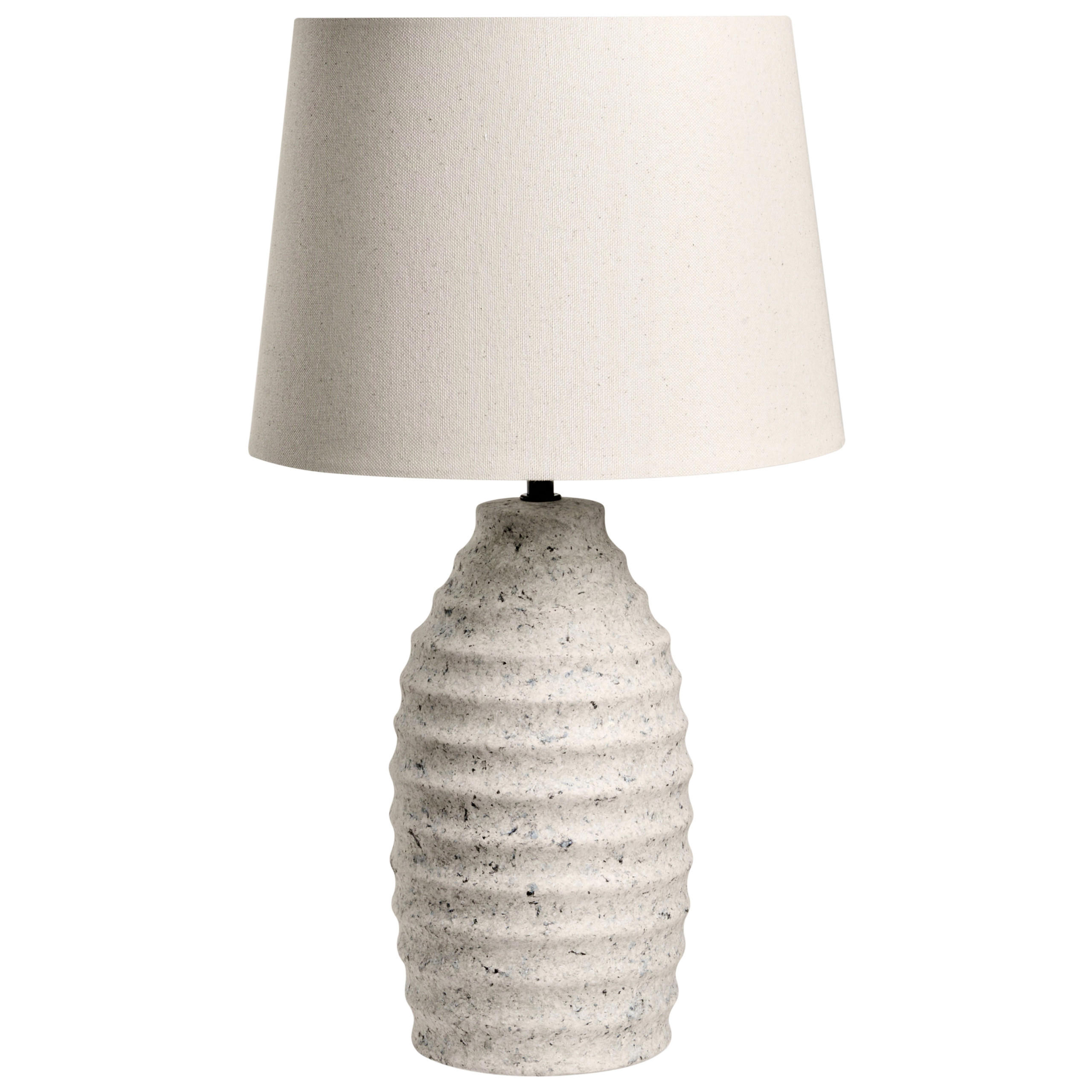 TISCHLAMPE Weiß Billy - Creme, Keramik (28/28/50cm) - Beliani