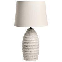 TISCHLAMPE Weiß Billy - Creme, Keramik (28/28/50cm) - Beliani
