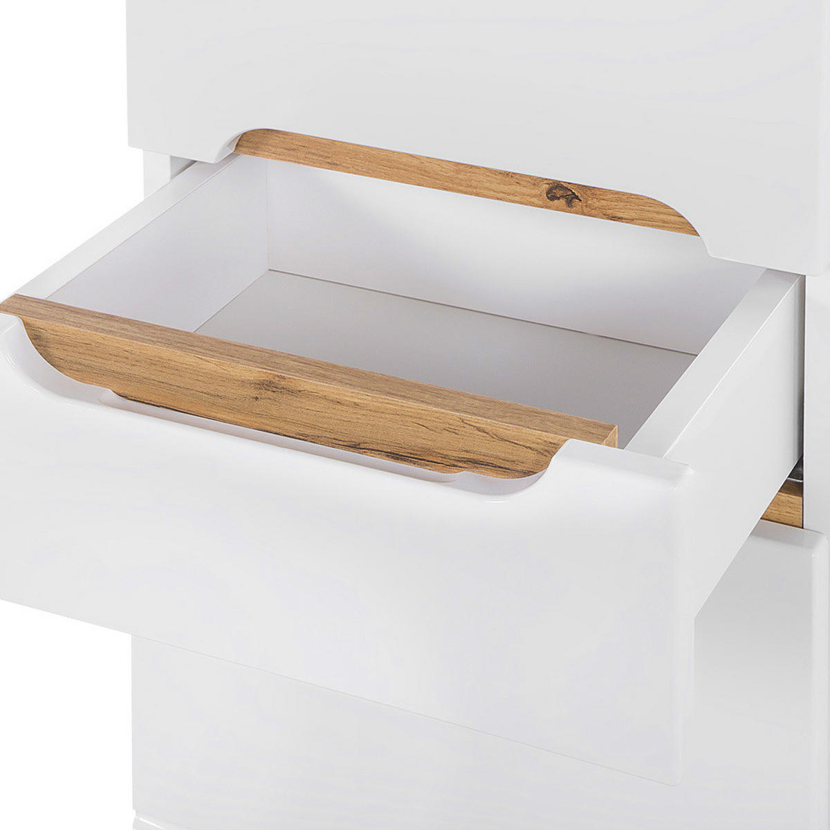 BADMÖBEL-SET 3-TLG. Solna-56 - Weiß, Holzwerkstoff (130/200/46cm) - Lomado