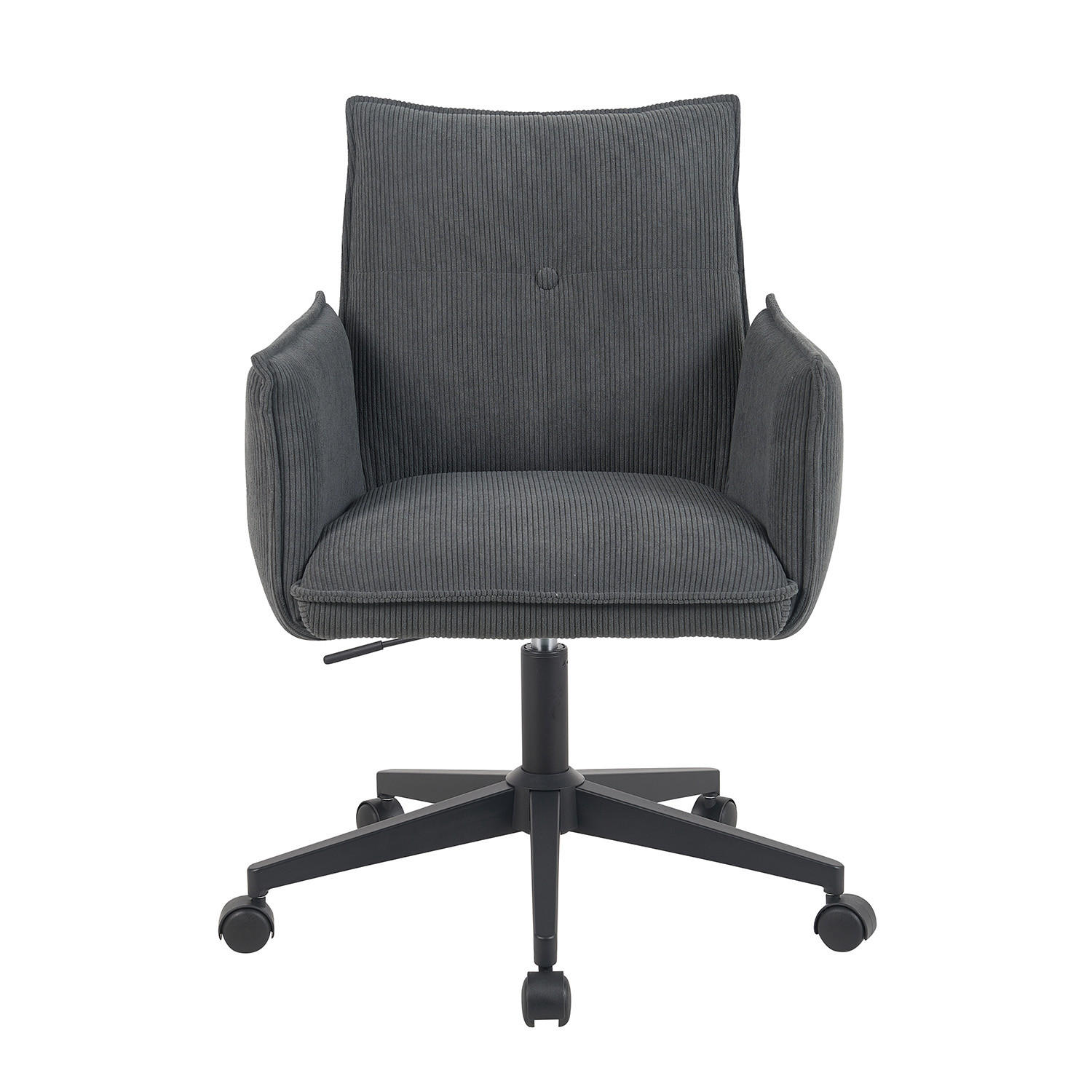 BÜROSTUHL Mika-Malu - Anthrazit/Schwarz, Textil/Metall (60/85/63cm) - DUBI Möbel