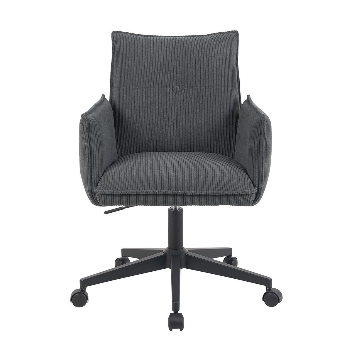 BÜROSTUHL Mika-Malu - Anthrazit/Schwarz, Textil/Metall (60/85/63cm) - DUBI Möbel