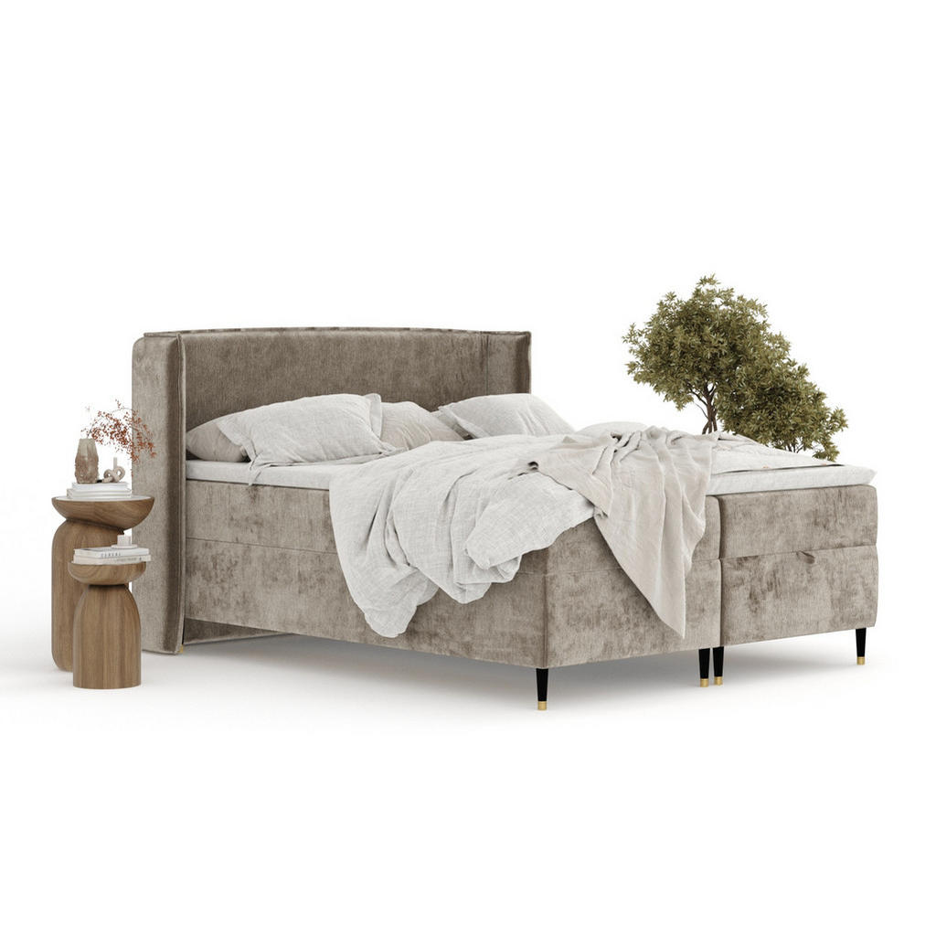 Thumbnail - Maison de Reve Boxbett, Beige, Textil, Buche, Kiefer, H3, Höhe ca. 19 cm, 200x200 cm, Oeko-Tex® Standard 100, FSC 100%, ...